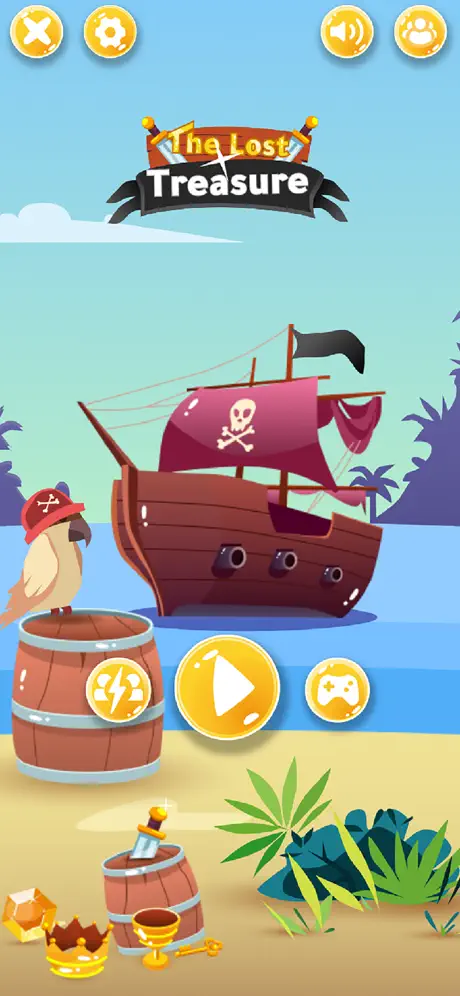 The Lost Treasure home screen