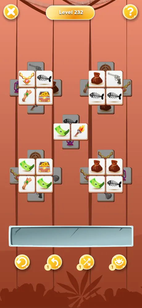 Tile matching puzzle level